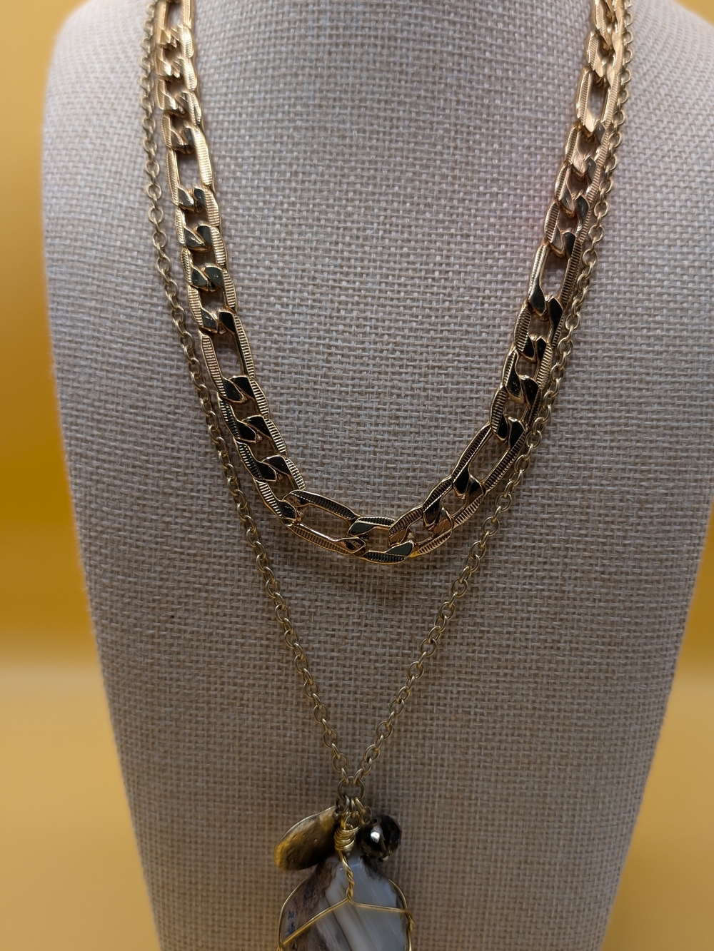 Lot Of 2 Gold Tone Fashion Necklaces - NWT